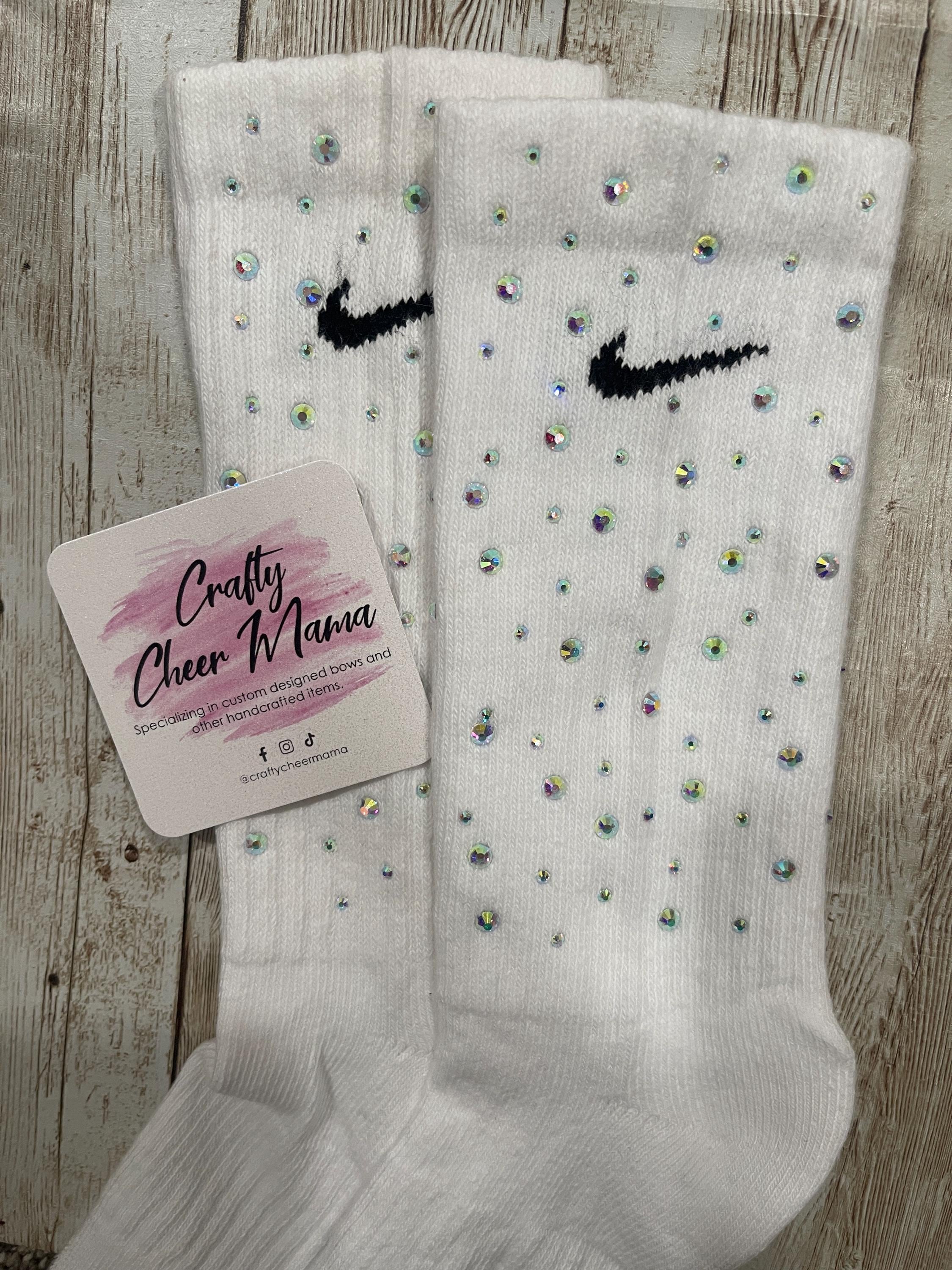 Plantilla de calcetines Cheer con pedrería SVG – Diseño scatter para Nike Pro y la mayoría de calcetines, SS10/SS20 Hotfix, Descarga digital