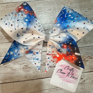 American Flag Cheer Bow/ 4th of July/ 4th of July Cheer Bow/ Sublimation Bow/ DIY cheer bow/ sublimation cheer bow template/