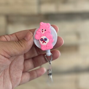 Cute Bear Badge Reel, Bear Cartoon Badge Reel, Nurse Badge Reel,  Ready To Ship