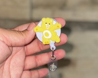 Cute Bear Badge Reel, Bear Cartoon Badge Reel, Nurse Badge Reel,  Ready To Ship
