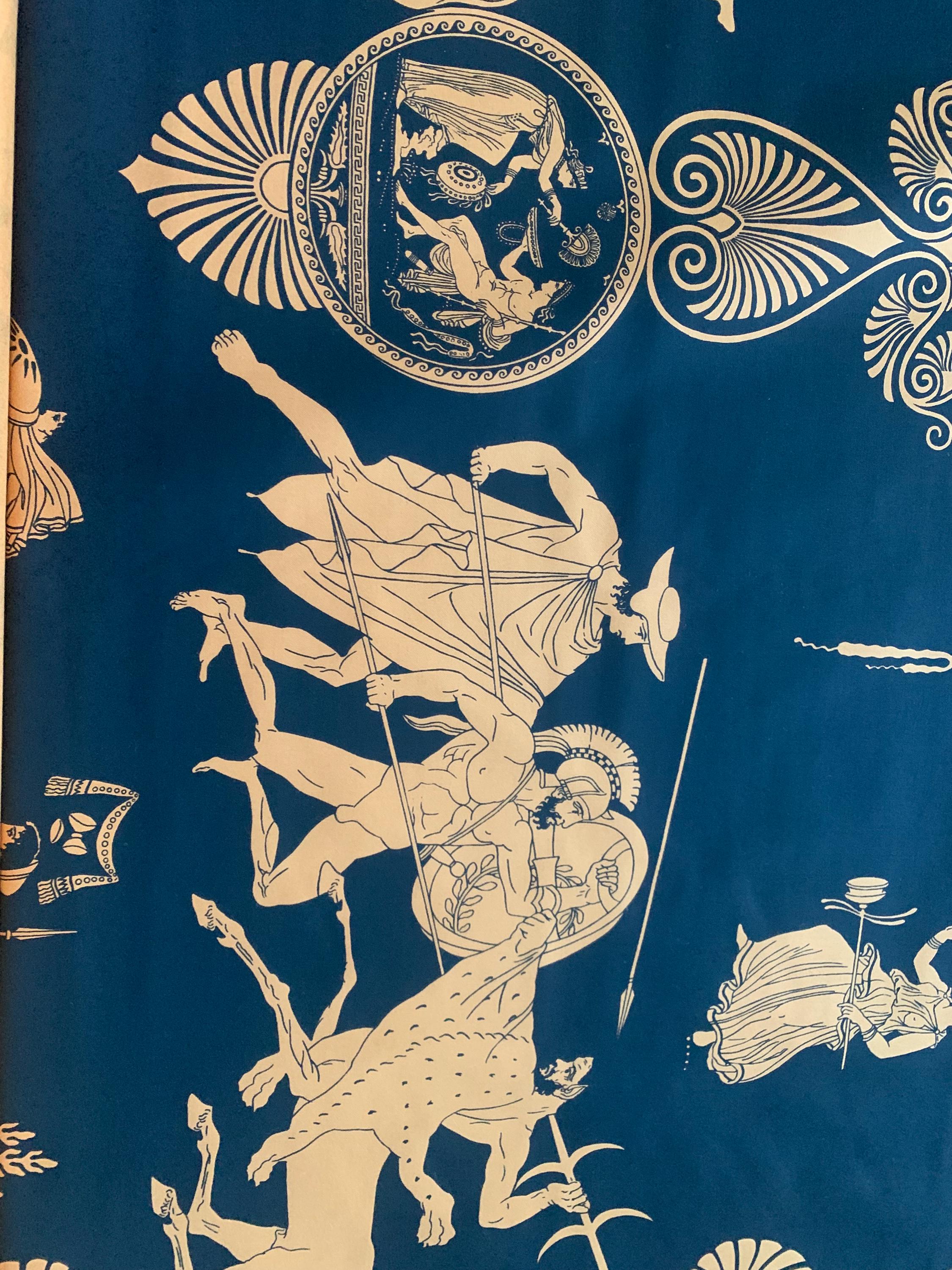 Greek Handprint Pattern-fabric in Terra Cotta and Black 47