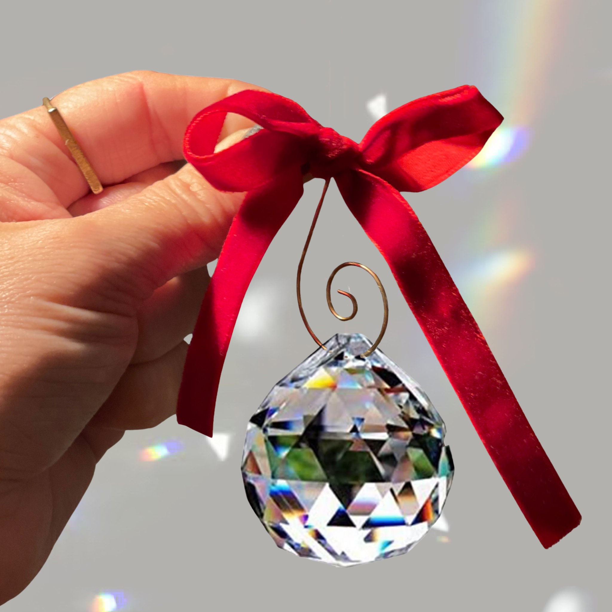 Handmade Prisma Christmas ornament clear - Christmas ornament in glass –  Pernille Bülow A/S