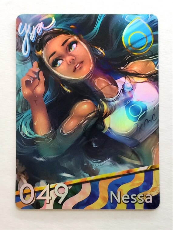 Foil Nessa Custom Trainer Card 2 5 X 3 5 Etsy