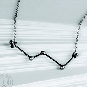 Kassiopeia Halskette, Kassiopeia Sternbild Astronomie Geschenke für Frauen, Sterling Silber griechische Mythologie Schmuck Galaxy Halskette