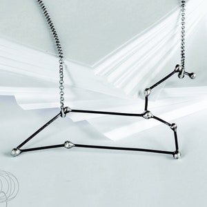 LEO Halskette, Leo Schmuck, Leo Constellation Halskette August Geburtstagsgeschenk, Silber Ästhetik, einzigartiger feiner Schmuck, Leo Sternzeichen Halskette