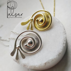 IONIC ORDER Necklace Jewelry, Art Deco Jewelry Necklace, Sterling Silver Ionic Column Jewelry 50th Birthday Gift For Women