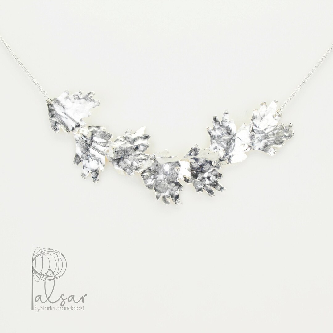 Oak Leaf Necklace, Oak Leaf Jewelry, Unique Fine Jewelry, Aesthetic