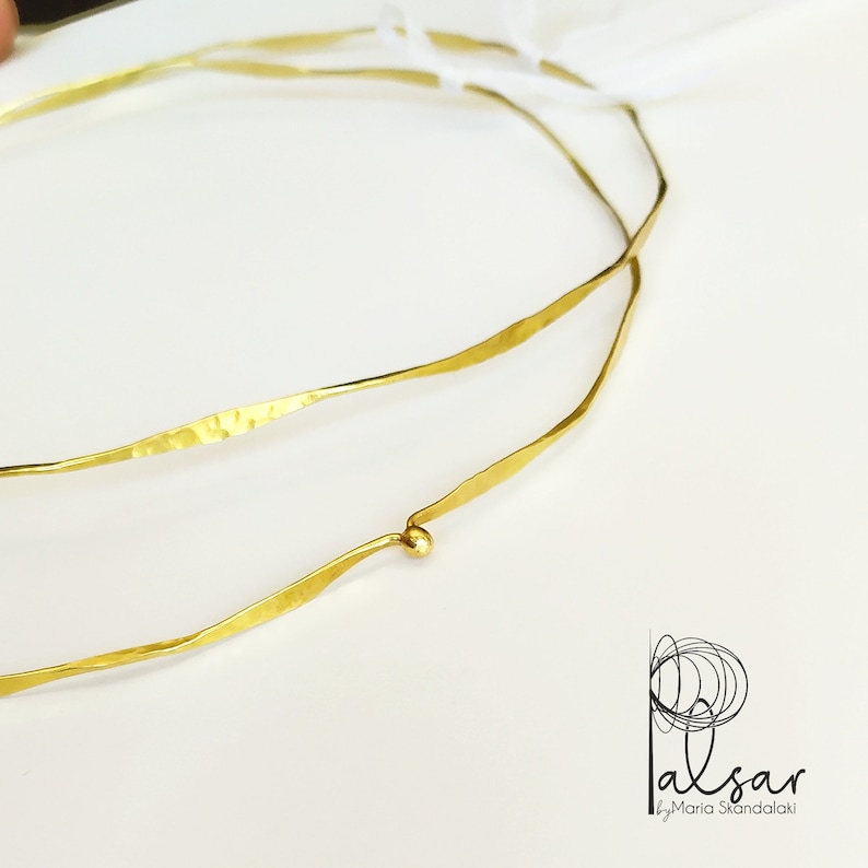 Greek Orthodox Wedding Crowns, Gold Plated Hand Forged Brass Wedding Jewelry, Greek Stefana, Silversmith Jewelry Artisan Metalwork