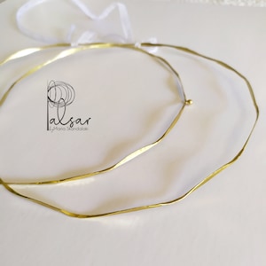 Greek Orthodox Wedding Crowns, Gold Plated Hand Forged Brass Wedding Jewelry, Greek Stefana, Silversmith Jewelry Artisan Metalwork