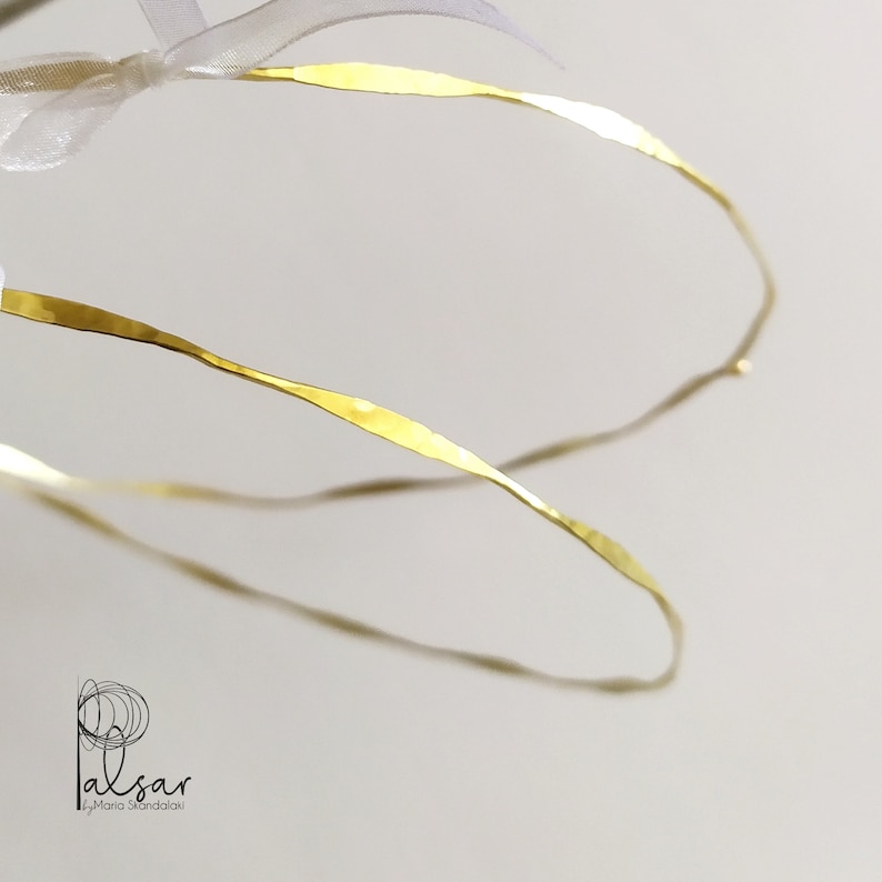 Greek Orthodox Wedding Crowns, Gold Plated Hand Forged Brass Wedding Jewelry, Greek Stefana, Silversmith Jewelry Artisan Metalwork