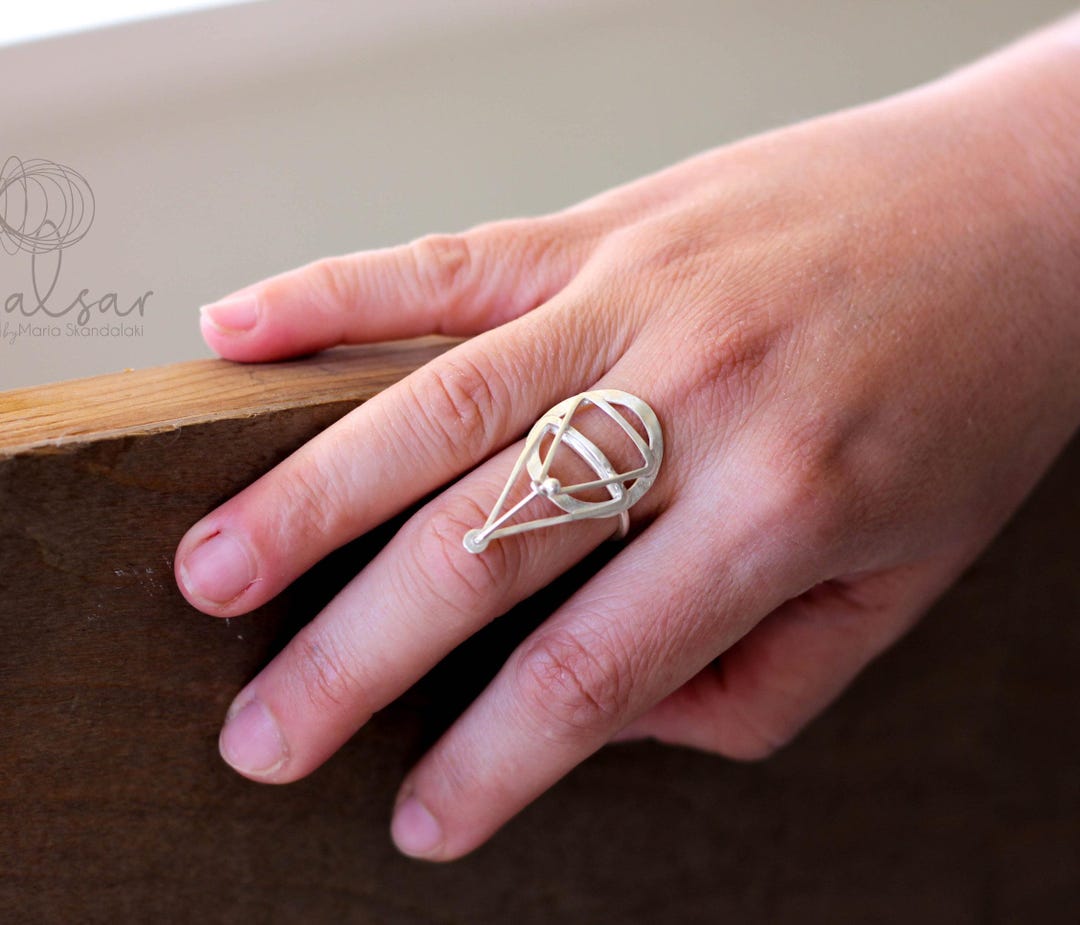Minimal Aesthetic Intricate Ring, Hand Forged Ring, 30th