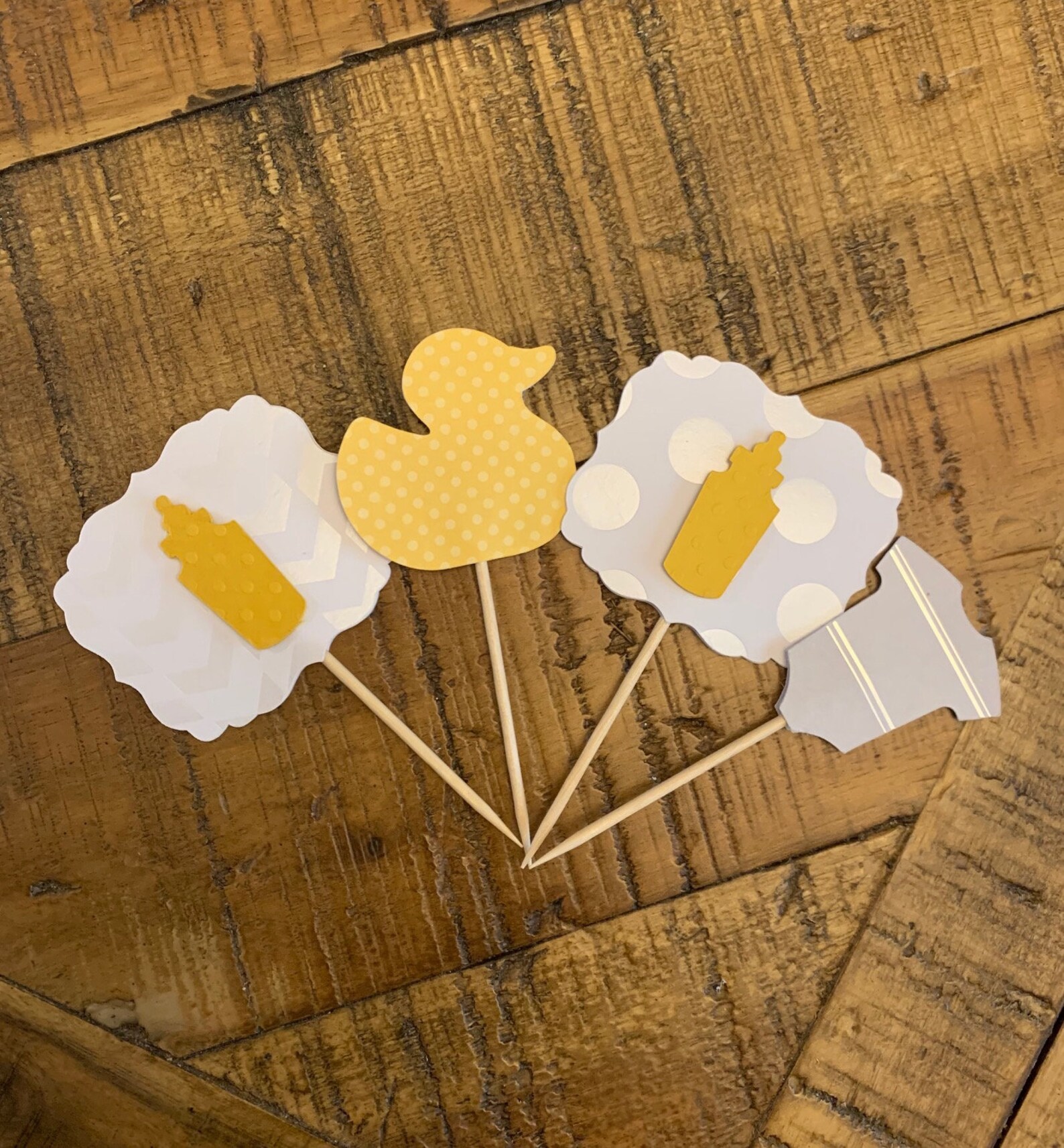 Gender Neutral Baby Shower Cupcake Toppers Set of 12 | Etsy