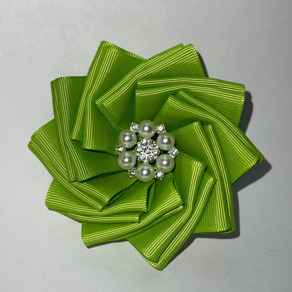 Doubled Apple Green Brooch Pin