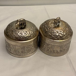 Metal Elephant Pots