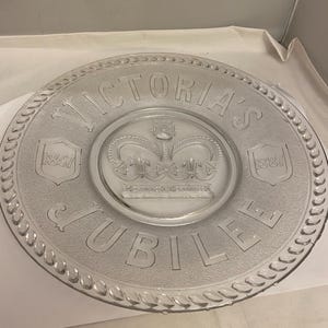 Queen Victoria Golden Jubilee Glass Plate