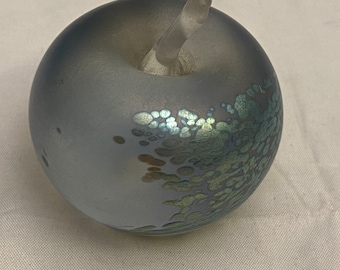 Glass Apple Paperweight