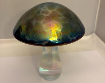 Large Glass Mushroom Paperweight