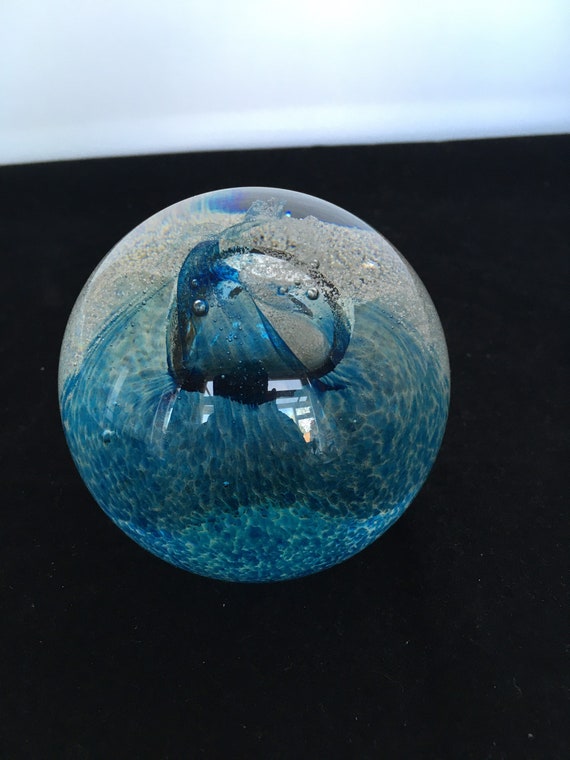 Caithness Splashdown Glass Paperweight Etsy