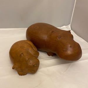 Wooden Hippos