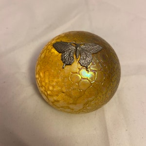 Glass Butterfly Paperweight