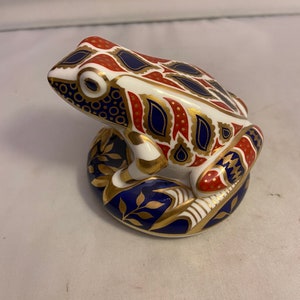 Royal Crown Derby Frosch Gold Stopper