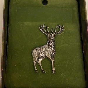 Art Pewter Stag Pin