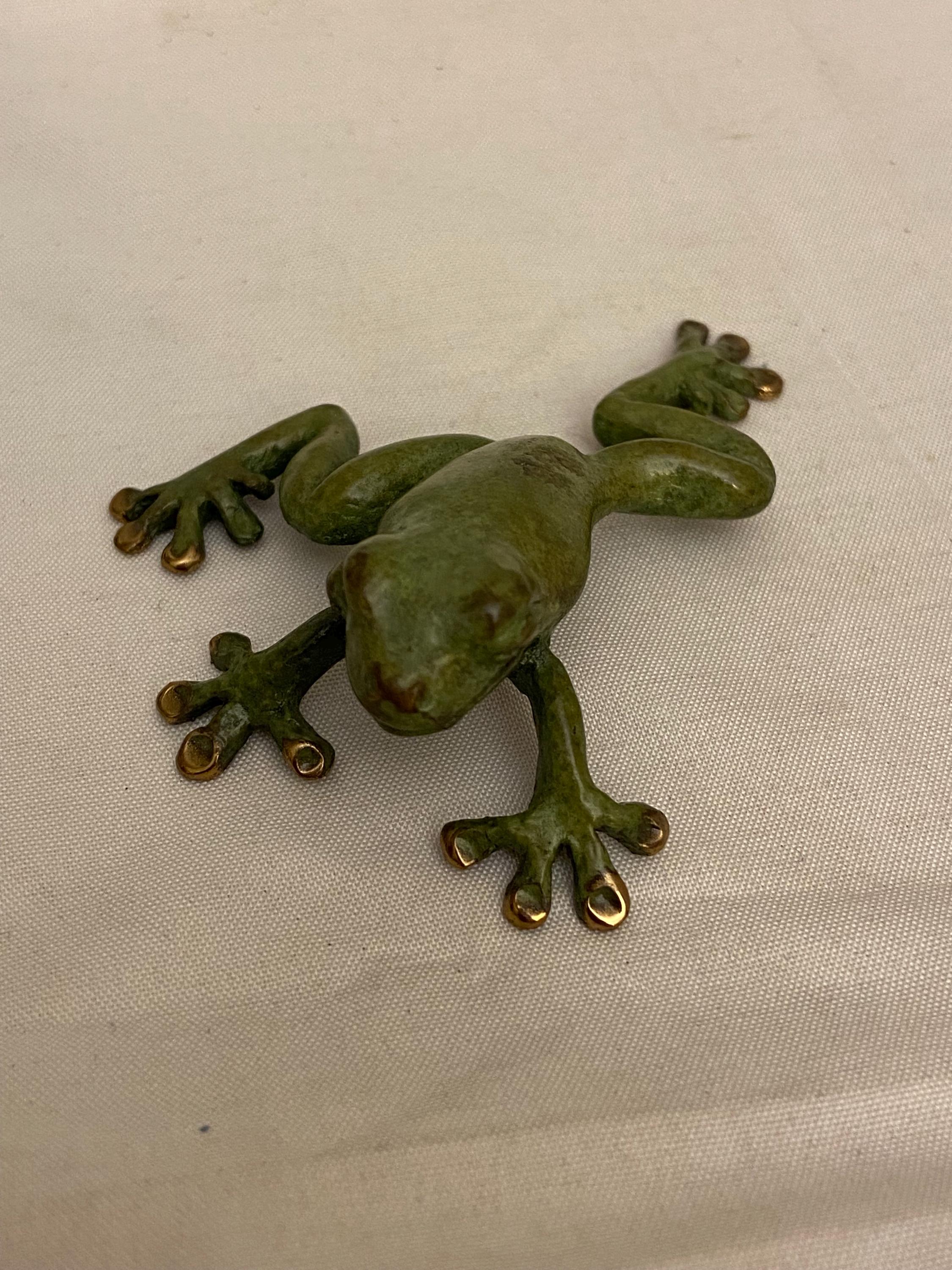 Pete Smit Cold Painted Bronze Frog - Etsy