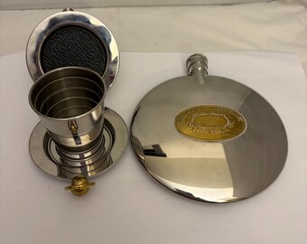 Vintage Dalvey Telescopic Pocket Cup: Stainless Steel With Brass