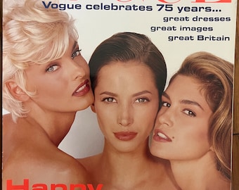 Vogue UK Feb 1991 Original British Vintage Fashion Magazine