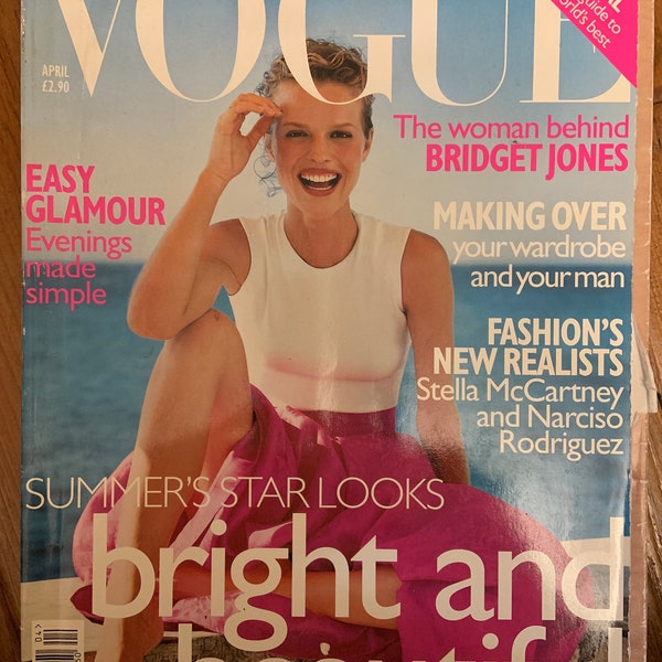 British vintage Vogue April 1998.  300 pages