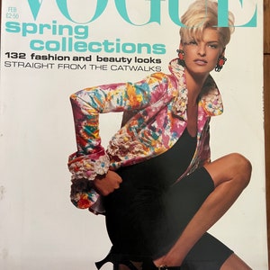 Vogue UK Feb 1991 Original British Vintage Fashion Magazine