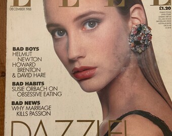 Vintage Elle magazine December 1988