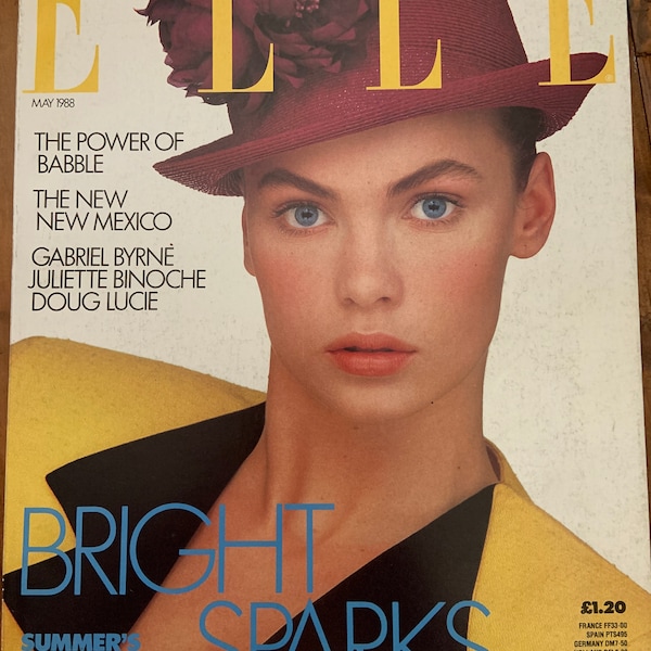 Vintage Elle magazine May 1988