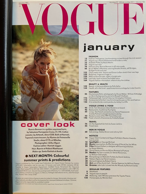 Vintage Vogue May 1991 British - Etsy