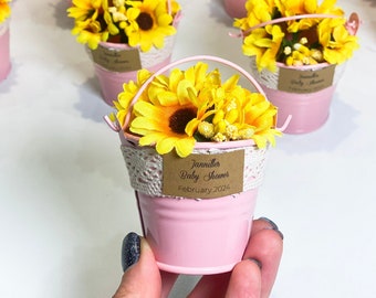 10pcs Sunflower Baby Shower Favors, Sunflower Wedding Favors, Sunflower Party Favor, Sunflower Decoration, Rustic Favors, Sunflower Birthday