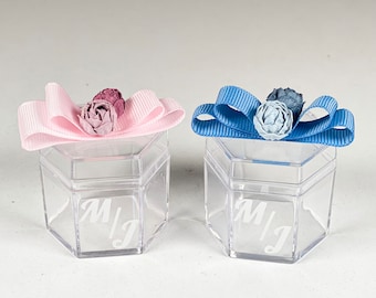 5pcs Baby Shower Favor Boxes, Transparent Acrylic Boxes, Wedding Favors for Guests, Birthday Favors, Sweet 16, Thank you favors, Bulk Favors