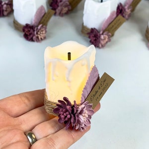 10pcs Wedding Favors for guests bulk, Candle Favors, Baptism Favor, Christening favors, Party Favors, Rustic Wedding Favors, Birthday Favors imagem 3