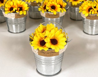 10pcs Sunflower Baby Shower Favors, Sunflower Wedding Favors, Sunflower Party Favor, Sunflower Decoration, Rustic Favors, Sunflower Birthday