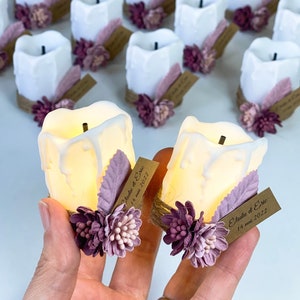 10pcs Wedding Favors for guests bulk, Candle Favors, Baptism Favor, Christening favors, Party Favors, Rustic Wedding Favors, Birthday Favors imagem 1