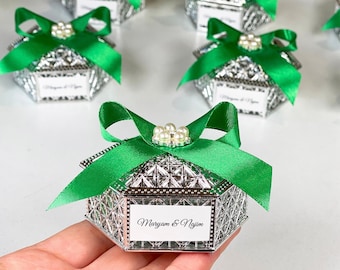 10pcs Wedding Favors for Guests, Plastic Silver Trinket Favor Box, Baby Shower Favor, Bridal Shower Favor, Birthday Favors, Thank you favors