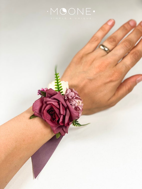 rose wrist corsage wristlet band bracelet