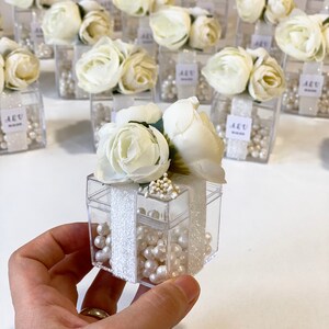 5pcs Wedding Favors for Guests, Wedding Favor Boxes, Cube, White Favors, Baby Shower Favors, Bridal Shower Favor, Birthday Favors, Sweet 16 image 2