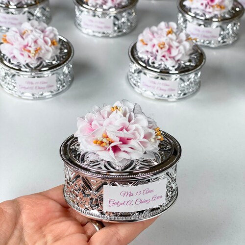 10pcs Wedding Favors for Guests Wedding Favor Boxes Silver Etsy