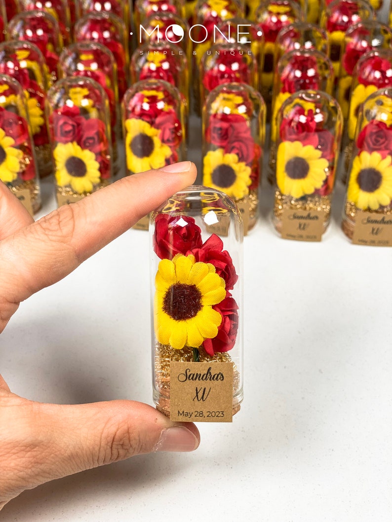 10pcs Sunflower Wedding, Favors for Guests, Sunflower Favors, Sunflower Birthday Party, Yellow Wedding, Rustic Favors, Sunflower Baby Shower image 6