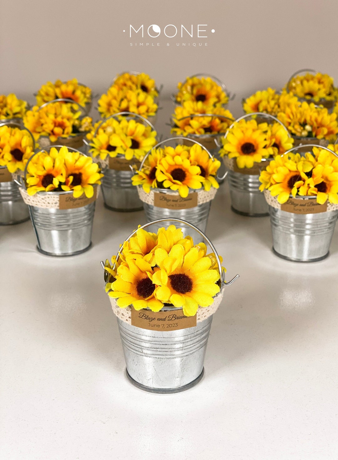 10pcs Sunflower Baby Shower Favors, Sunflower Wedding Favors, Sunflower Party Favor, Sunflower