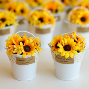 10pcs Sunflower Baby Shower Favors, Sunflower Wedding Favors, Sunflower Party Favor, Sunflower Decoration, Rustic Favors, Sunflower Birthday image 7