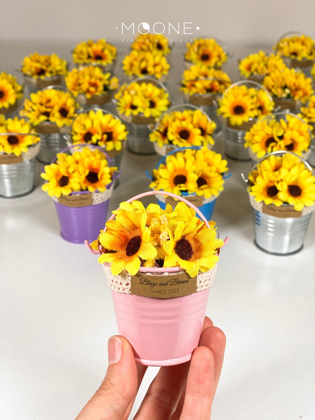 10pcs Sunflower Baby Shower Favors Sunflower Wedding Favors Etsy