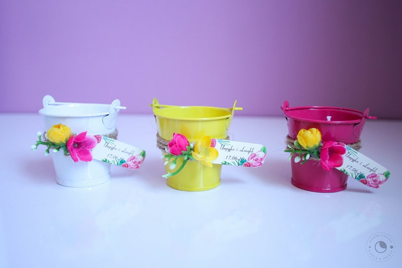 Baptism Favors Mini Tin Pails Favors Rustic Favors 10pcs Candle Favors White Favors Bridal Shower Favors Wedding Favors For Guests