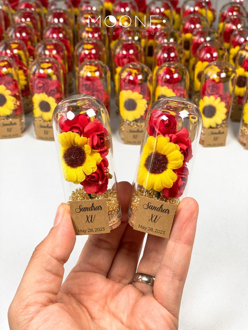 10pcs Sunflower Wedding, Favors for Guests, Sunflower Favors, Sunflower Birthday Party, Yellow Wedding, Rustic Favors, Sunflower Baby Shower image 1