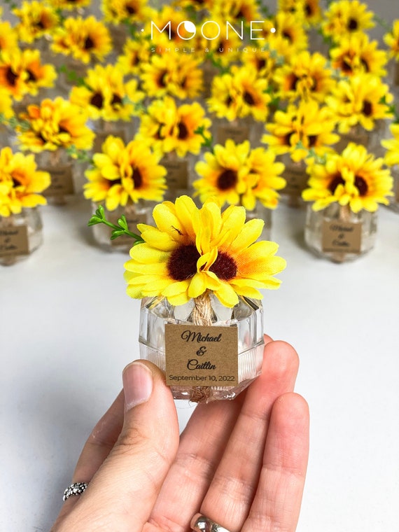 Personalized Sunflower Wedding Welcome Bags Kit - 12 Pc
